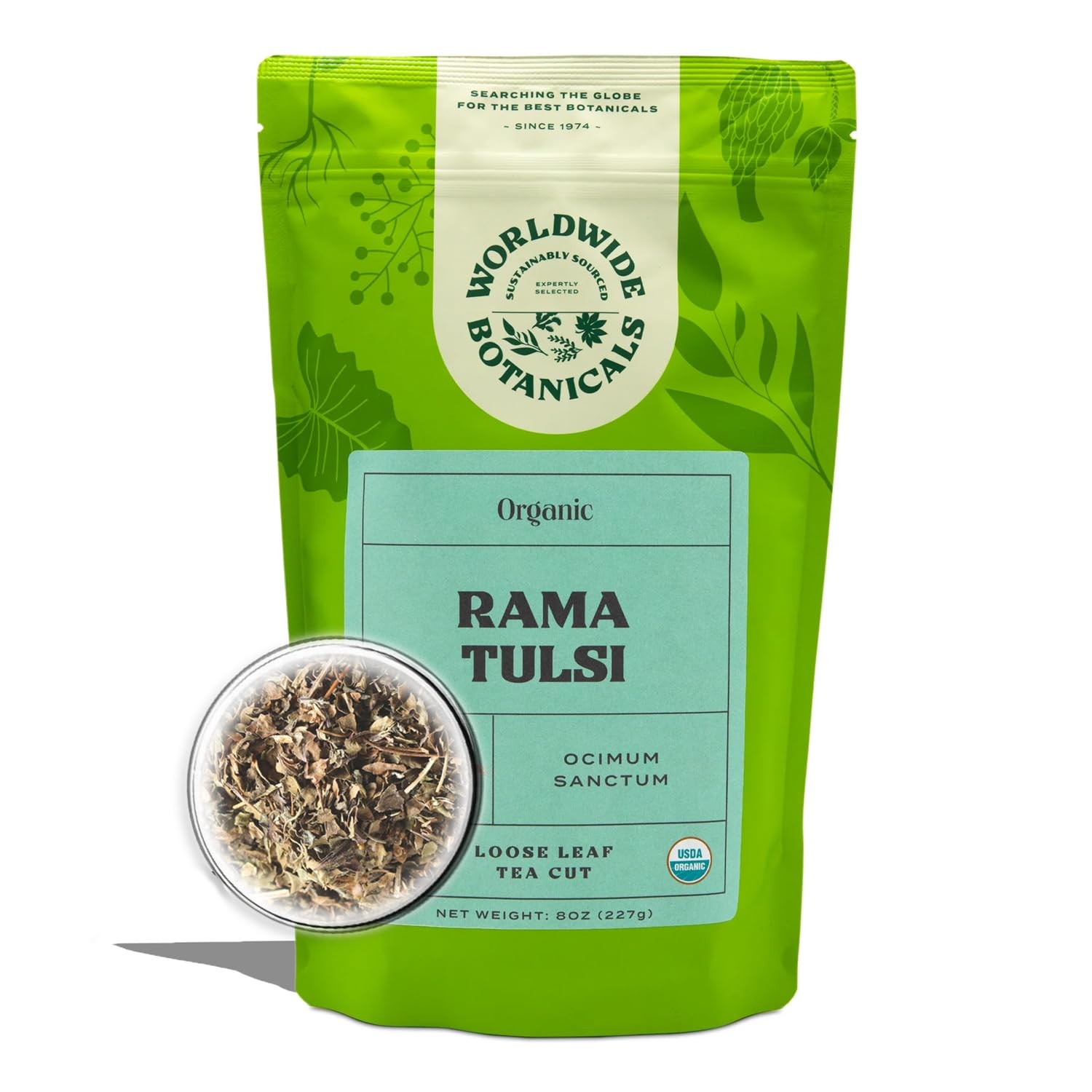 Organic Holy Basil Tea, 8oz – Tulsi Rama – Loose Leaf Premium Herbal Tea, 100…