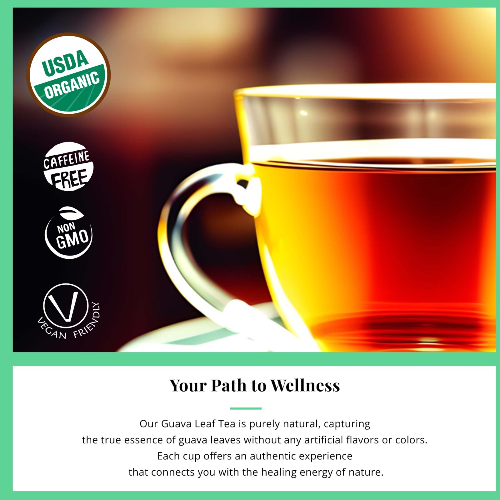 75 Organic Herbal Tea Bags, All Natural Caffeine Free, Herbal tea