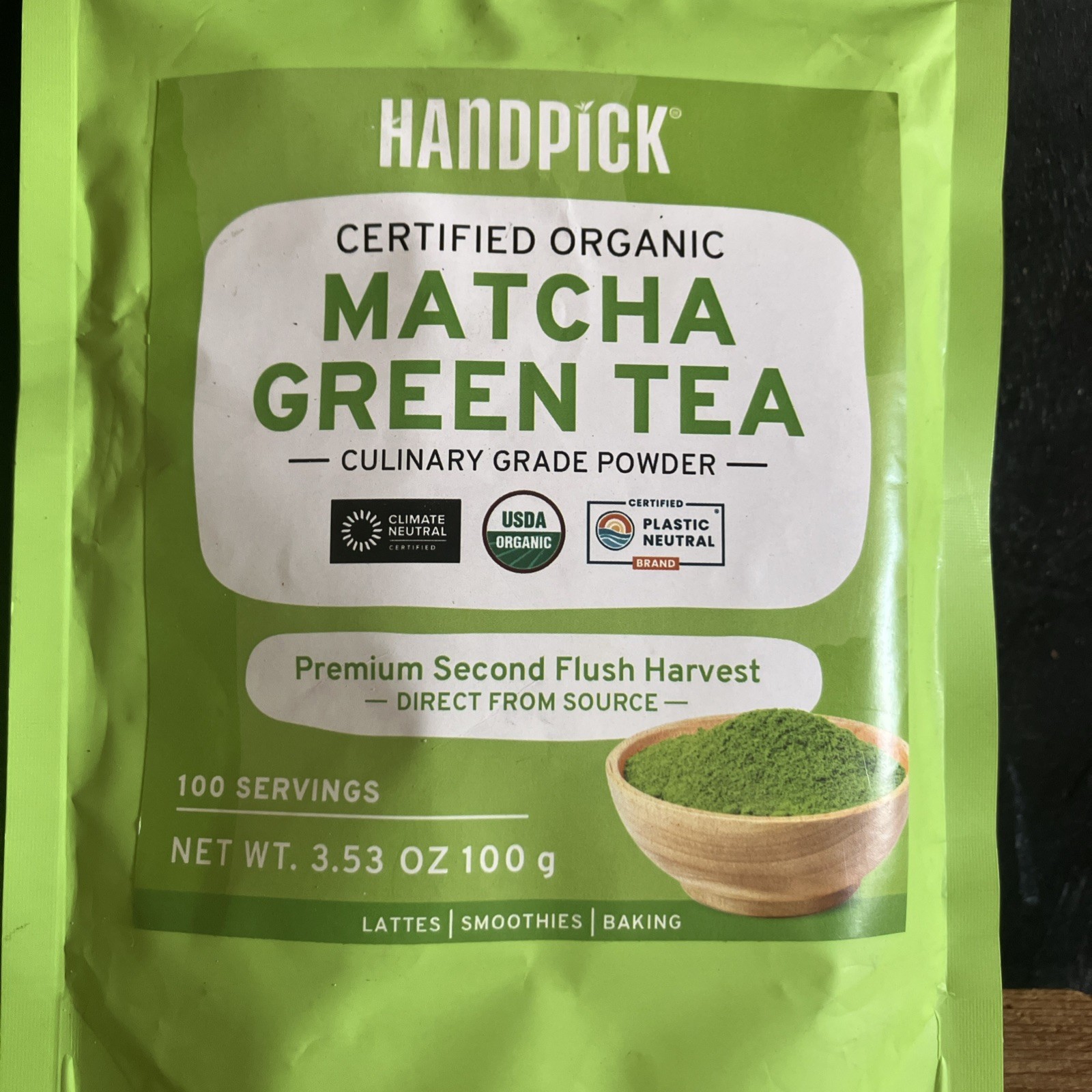 2X Handpick Culinary Grade Organic Japanese Matcha Green Tea Powder 100g Unsweet
