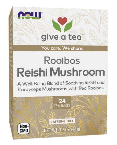 Rooibos Reishi Mushroom Tea – 24 Tea Bags, by Now Foods