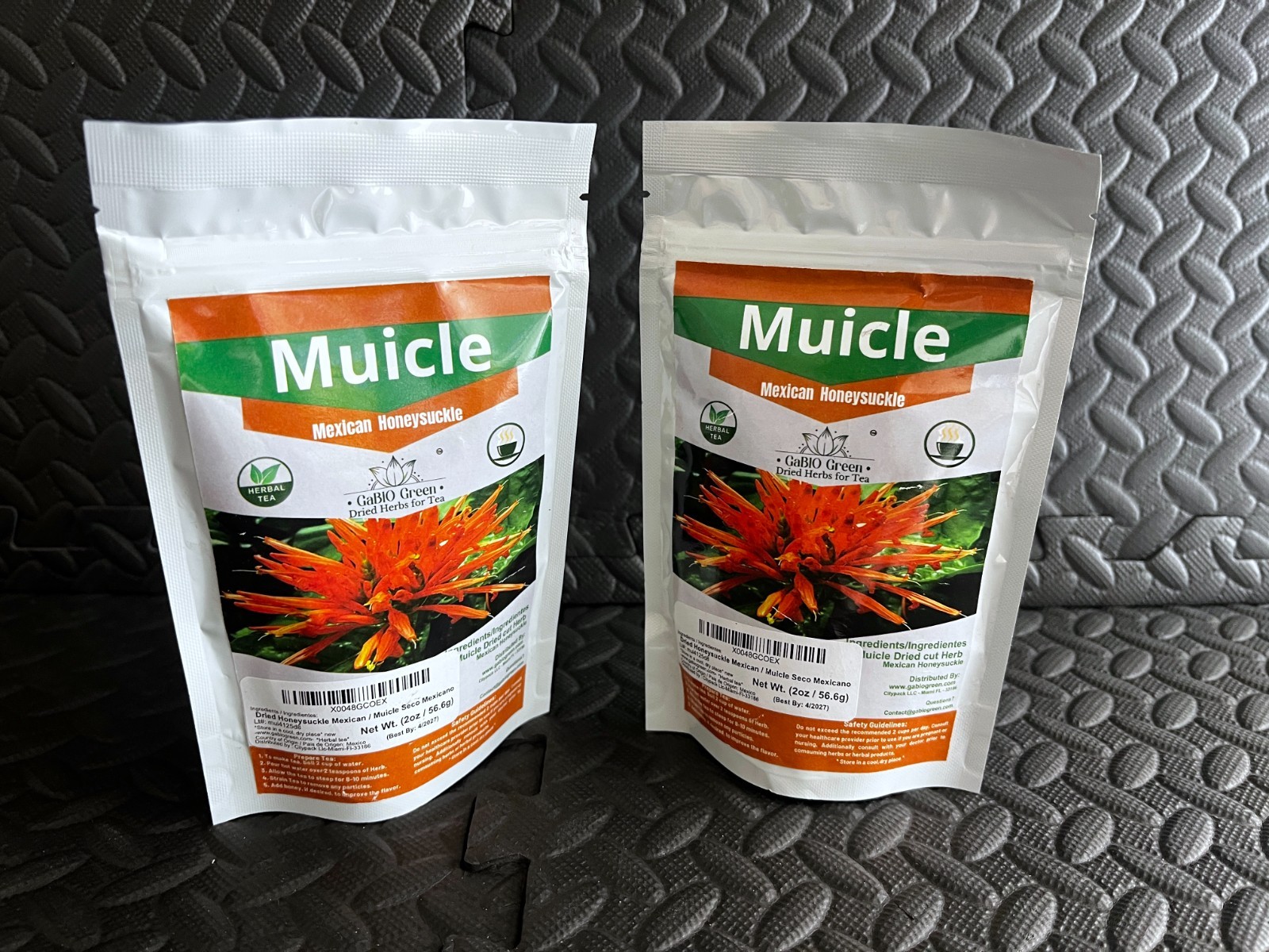 2x Muicle Mexican Dried Honeysuckle Hierba Tea 2oz Gabio Green Cut Herbs for Tea