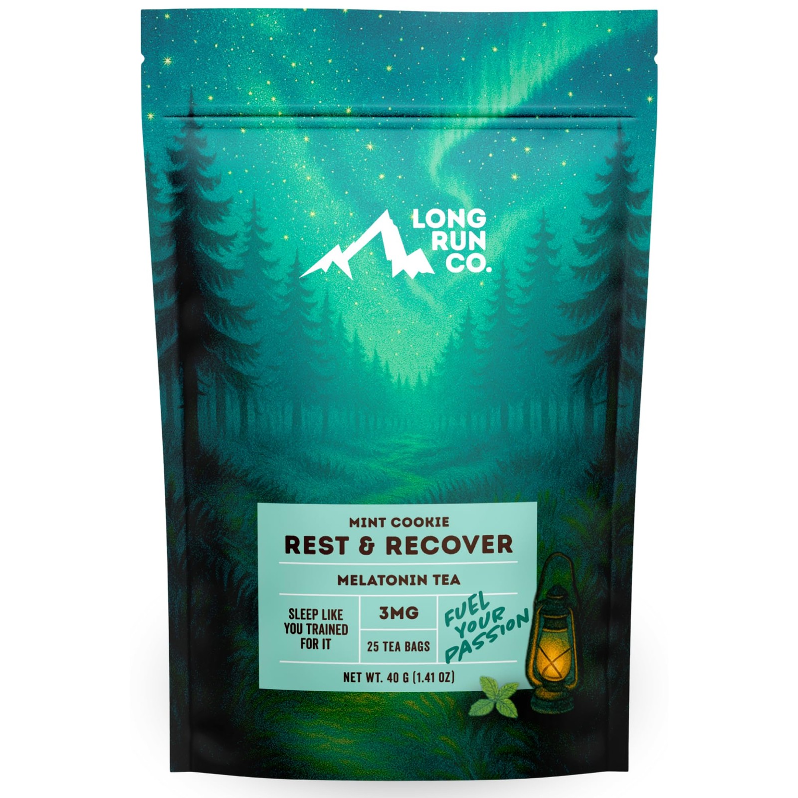 Rest &  Recover Sleep Tea by Long Run Co. – Caffeine‑Free Herbal Tea with Mel…