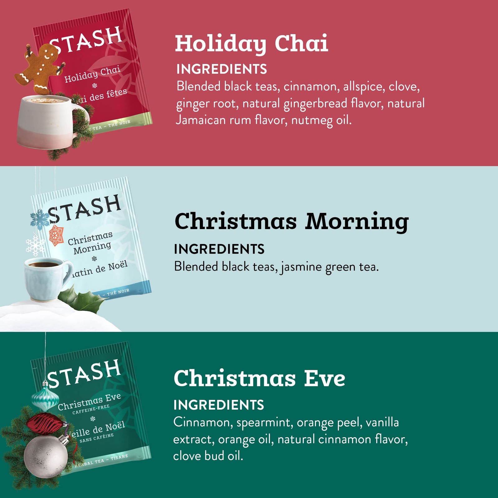 Stash Tea Holidays Are Here 18 Count (Pack of 6), Sampler