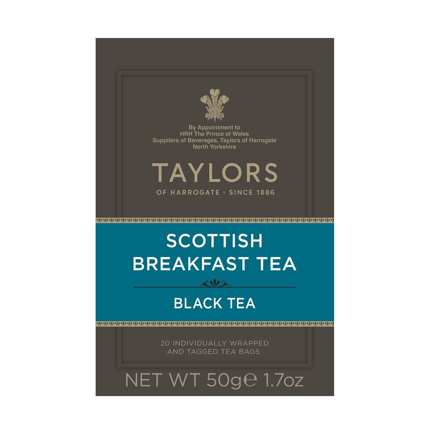 Individually Wrapped Scottish Breakfast Tea Bags – Full Flavor, High Caffeine
