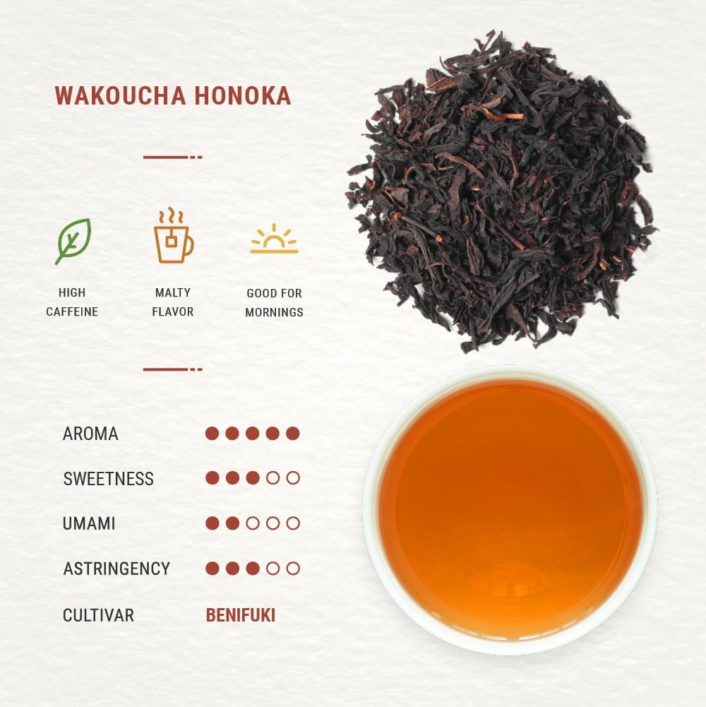 Premium Wakoucha Japanese Loose Leaf Black Tea Shizuoka Japan Tin 60g 2.12oz