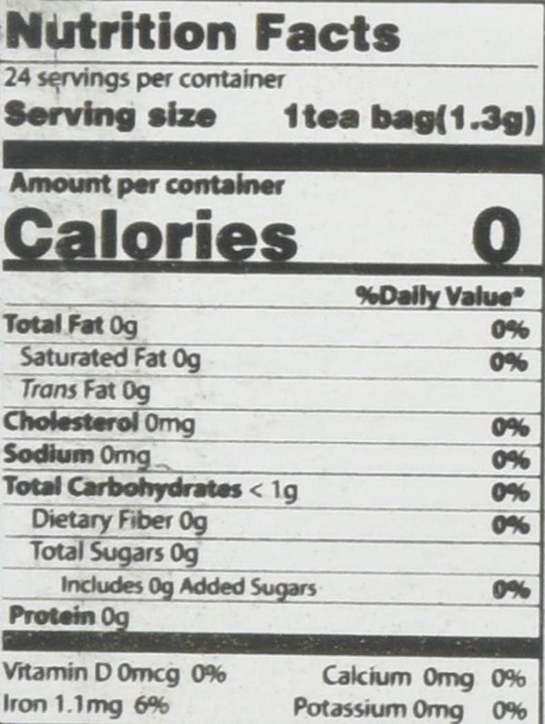 Peppermint Tea, 24 Tea Bags, 100% Natural Peppermint Leaves Tea from Jamaica