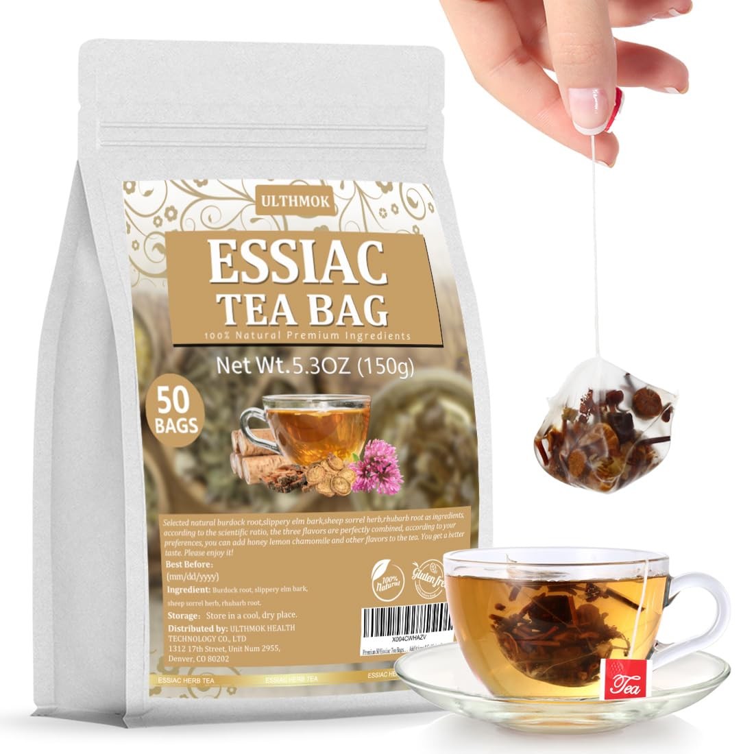 Essiac Tea Bags 50 Count Wellness Blend Natural Ingredients Caffeine Free