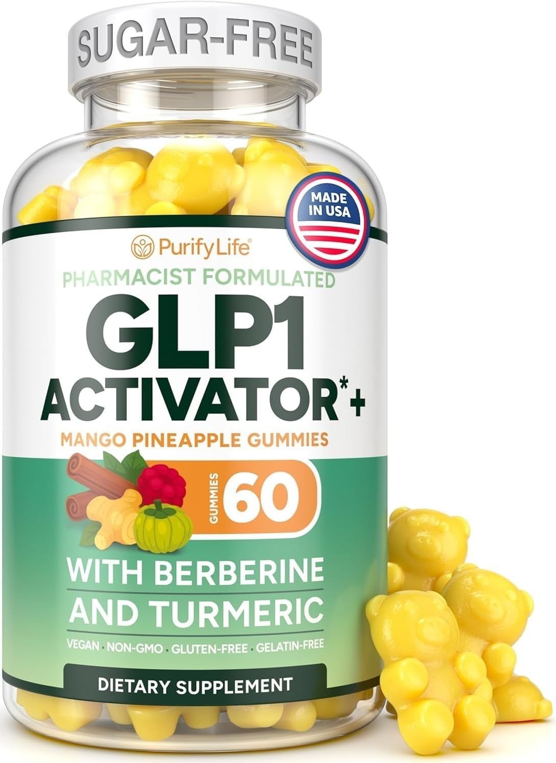 SUGAR -FREE APPETITE & CRAVING CONTROL SUPPLEMENT WITH BERBERINE, CINNAMON
