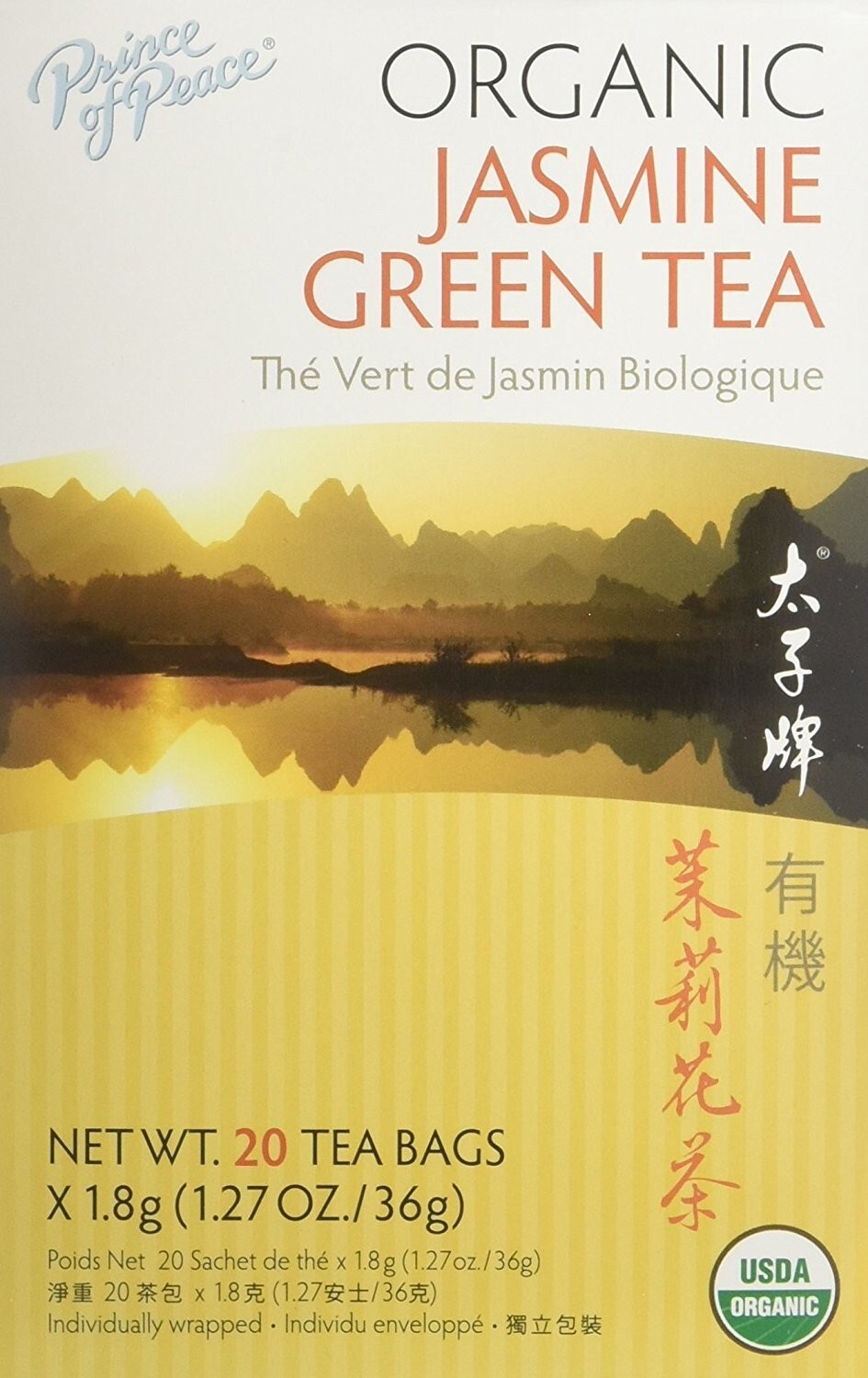 Organic Jasmine Green Tea 20 Count By Prince Of Peace