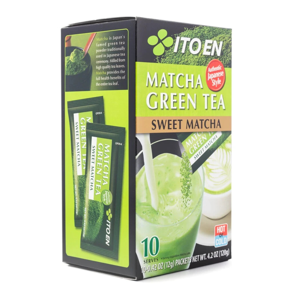 Ito En Japanese Instant Sweet Matcha Green Tea Powder (10 Packets) 4.2 oz (120g)