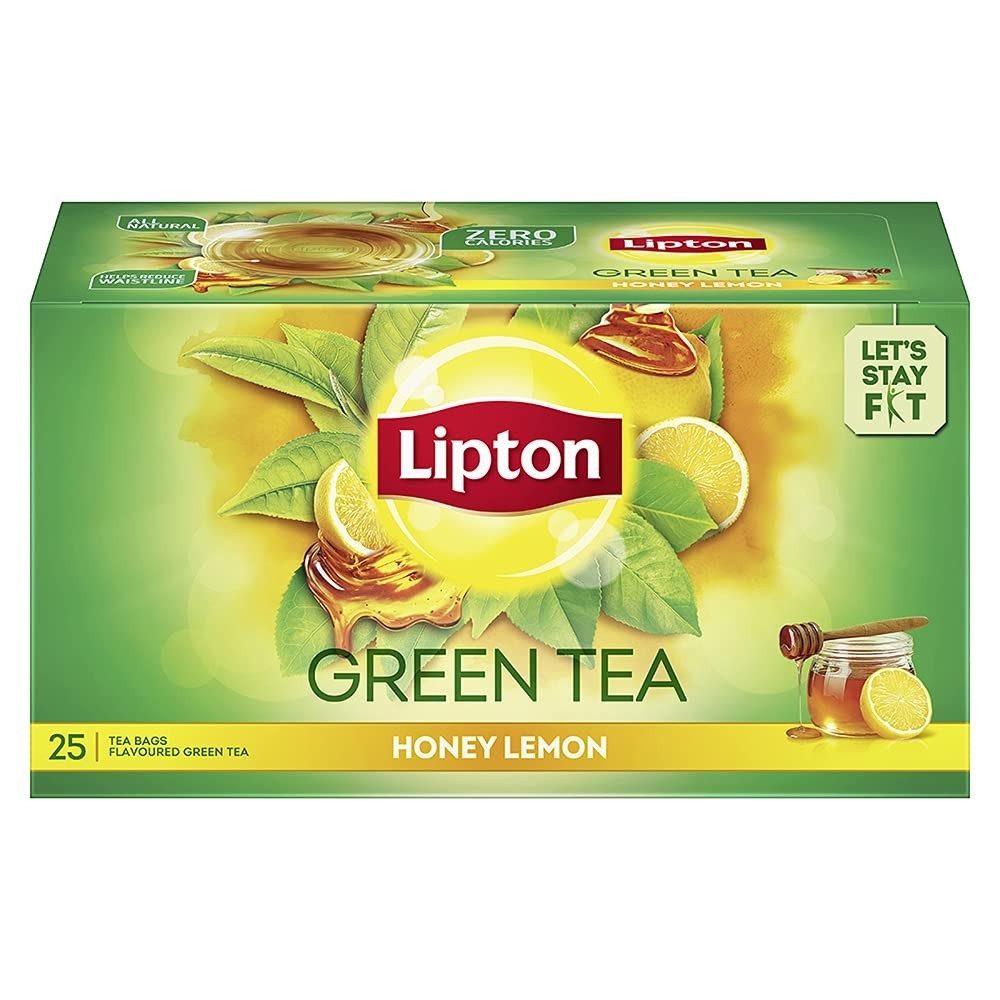 Lipton Honey Lemon Green Tea Bags, 25 Pieces, , lemon & honey (25*1.4gm each)