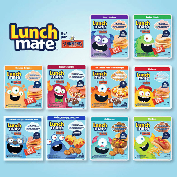 Schneiders Turkey Quality Bulk Large Lunch Mate Kit 90g/3.17oz (2/Case)