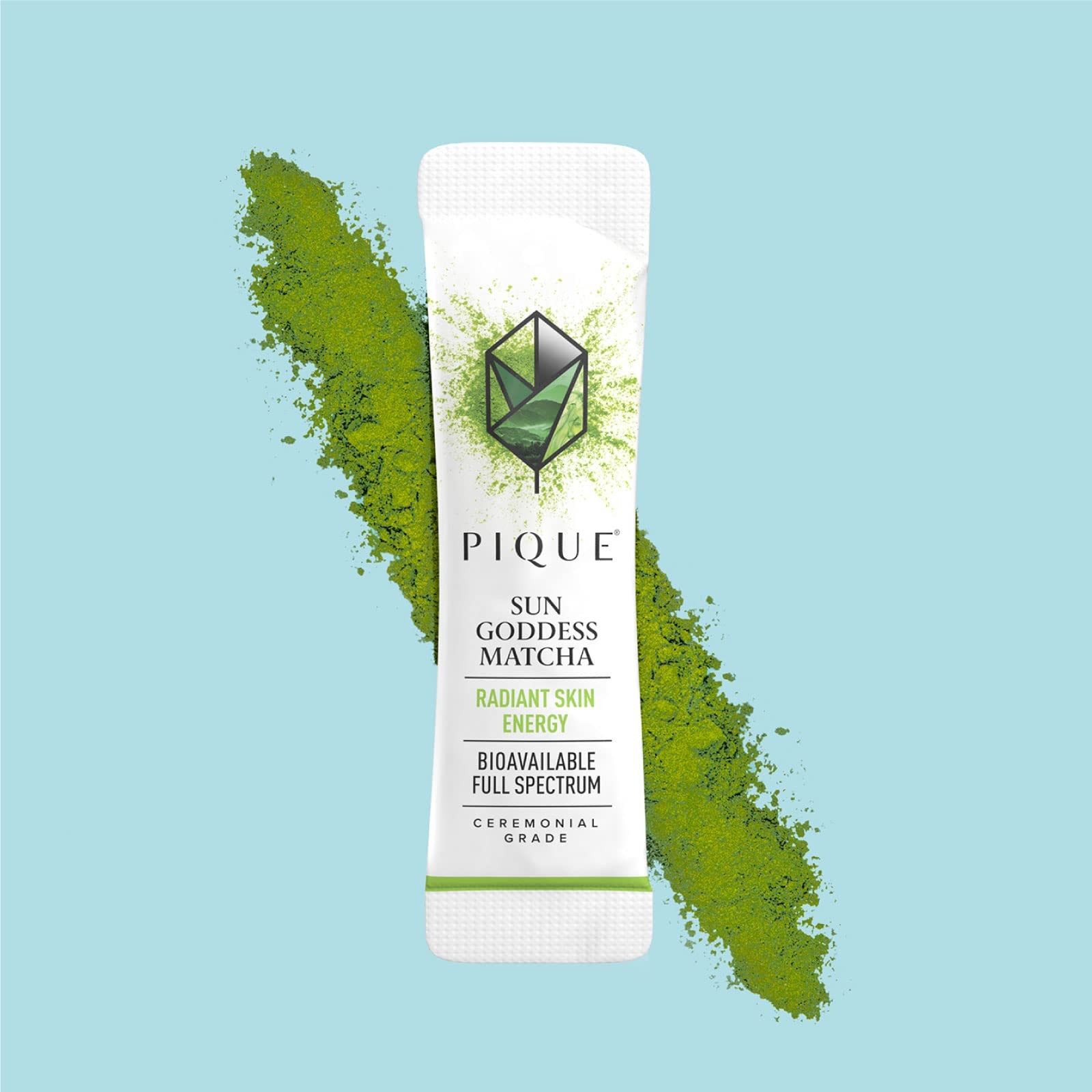 Pique Organic Sun Goddess Matcha – Ceremonial Grade 28 Count (Pack of 1)