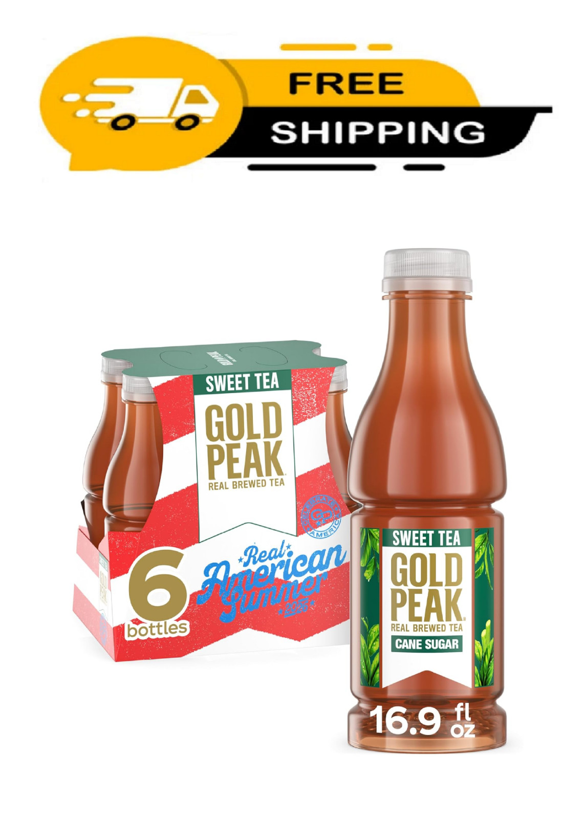 Gold Peak Tea, Sweet Tea, 16.9 fl oz, 6 Pack