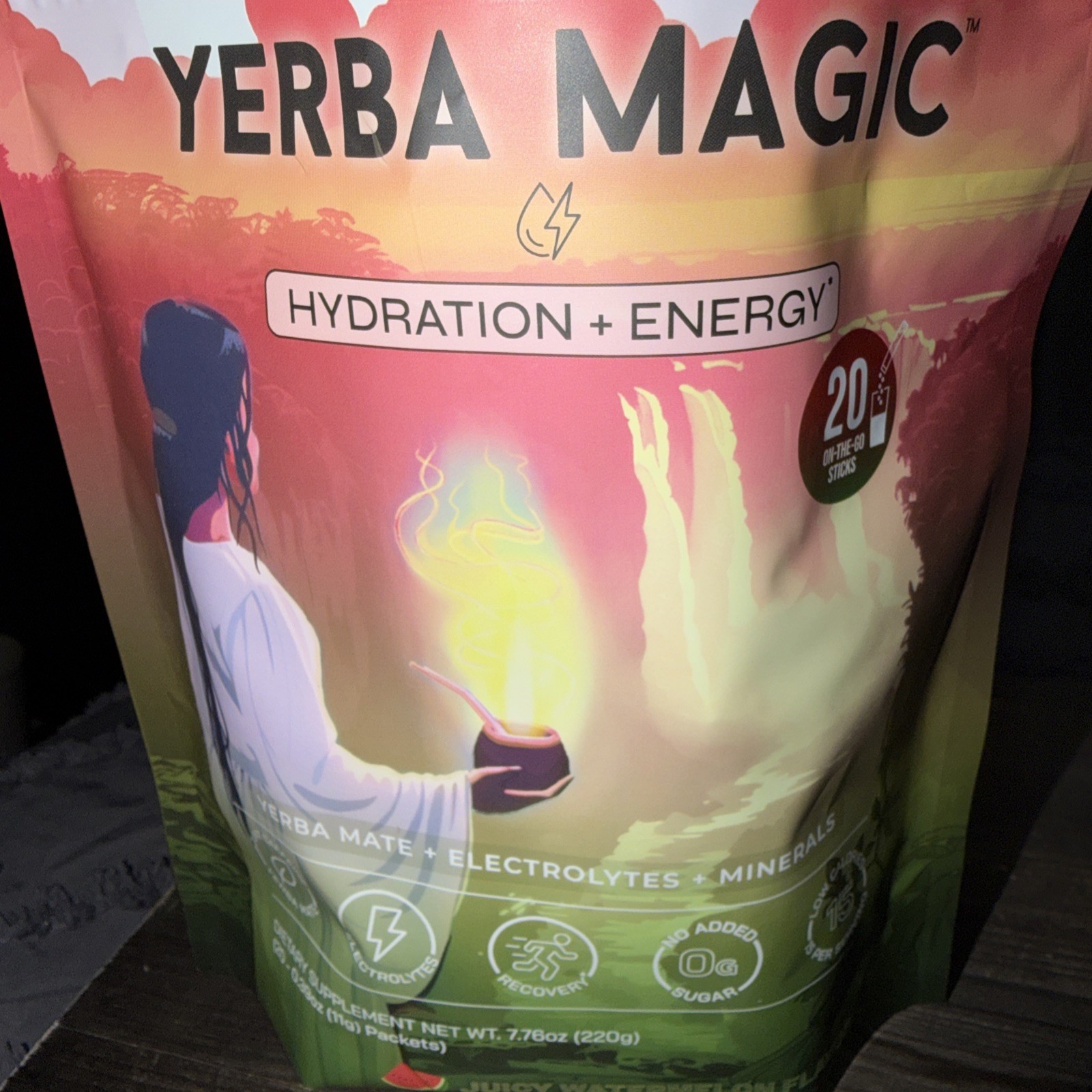 Brainista Yerba Magic Hydration+Energy Juicy Watermelon 20 Sticks