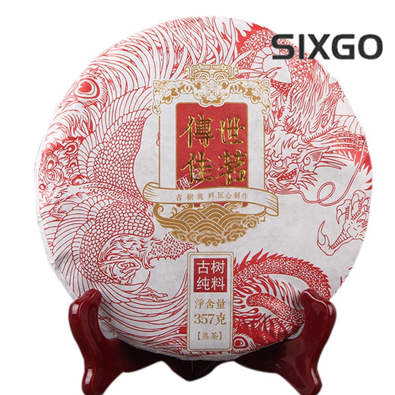 357g Premium Pu’er Dark Tea 2020 Classic Ripe Tea Cake Menghai Ancient Tree Tea