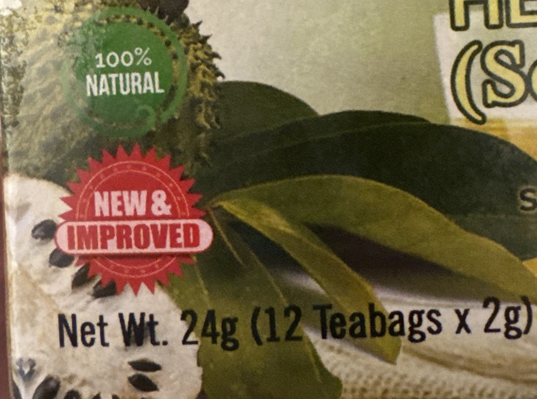 Golden Spoon GUYABANO Herbal Tea 24g X 12 Teabags Exp 2028