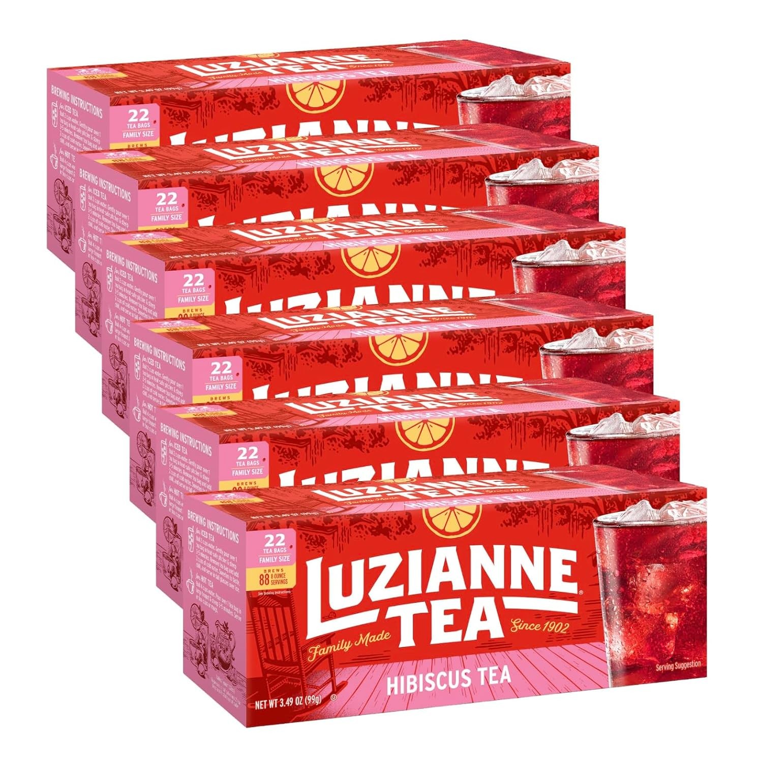 Unsweetened Iced Tea Bags Gallon Size 24ct Box Pack of 1