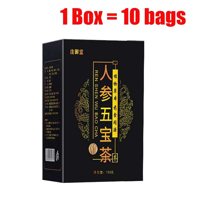 Ginseng Five Treasures Tea Kidney Tea, Natural Organic Kidney Cleanse Detox Tea