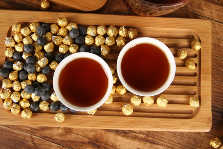Yunnan Puer Tea CHA GAO Shu Puer Resin Tea Balls Shape Paste Ripe Puerth Cream