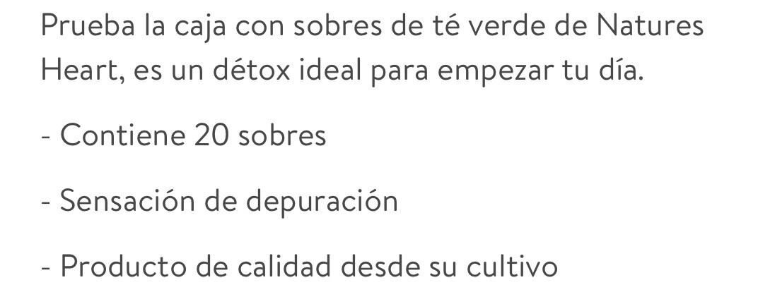Te detox Super Green Tea 20 tea bags Espirulina Mate Te Verde Hinojo