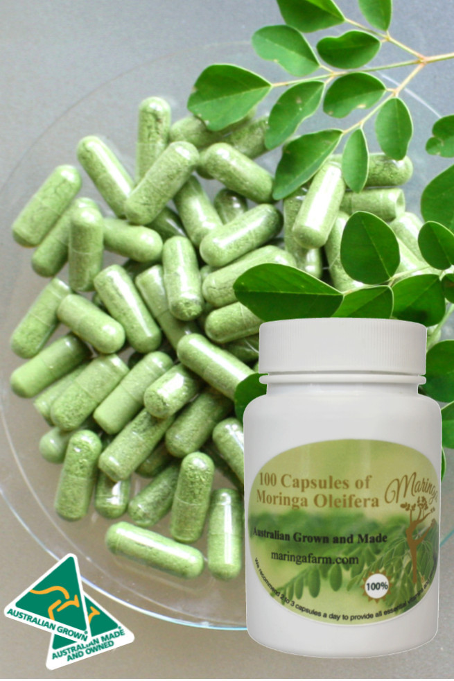 300 Natural Moringa Oleifera Veggie Capsules – GROWN AT MARINGA FARM