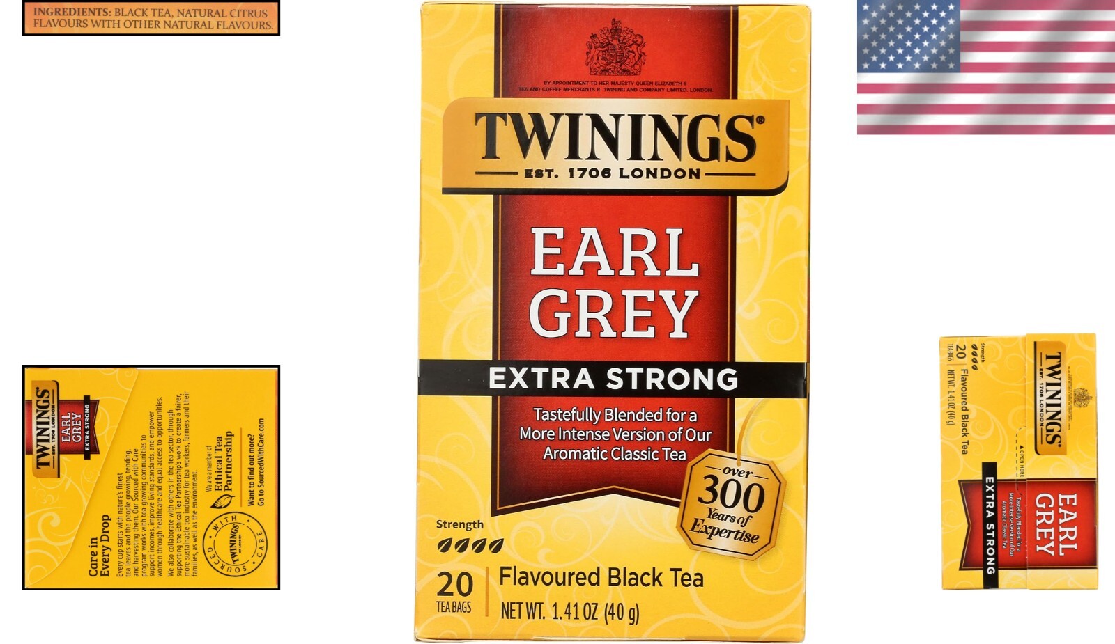 Enhanced Classic Earl Grey with a Modern Twist – Extra Bold Tea Bags 20 Ct