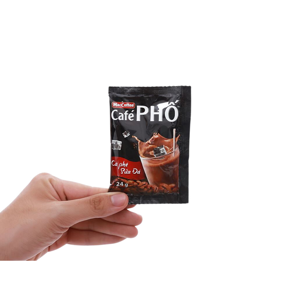 10 Packs MacCoffee Café Phố Vietnamese Instant 3in1 Iced Milk Black Coffee