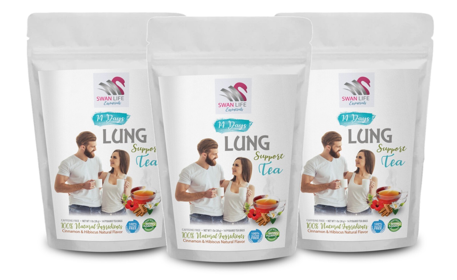 peppermint tea cups for woman – LUNG CLEANSE TEA – respiratory support 3Pks