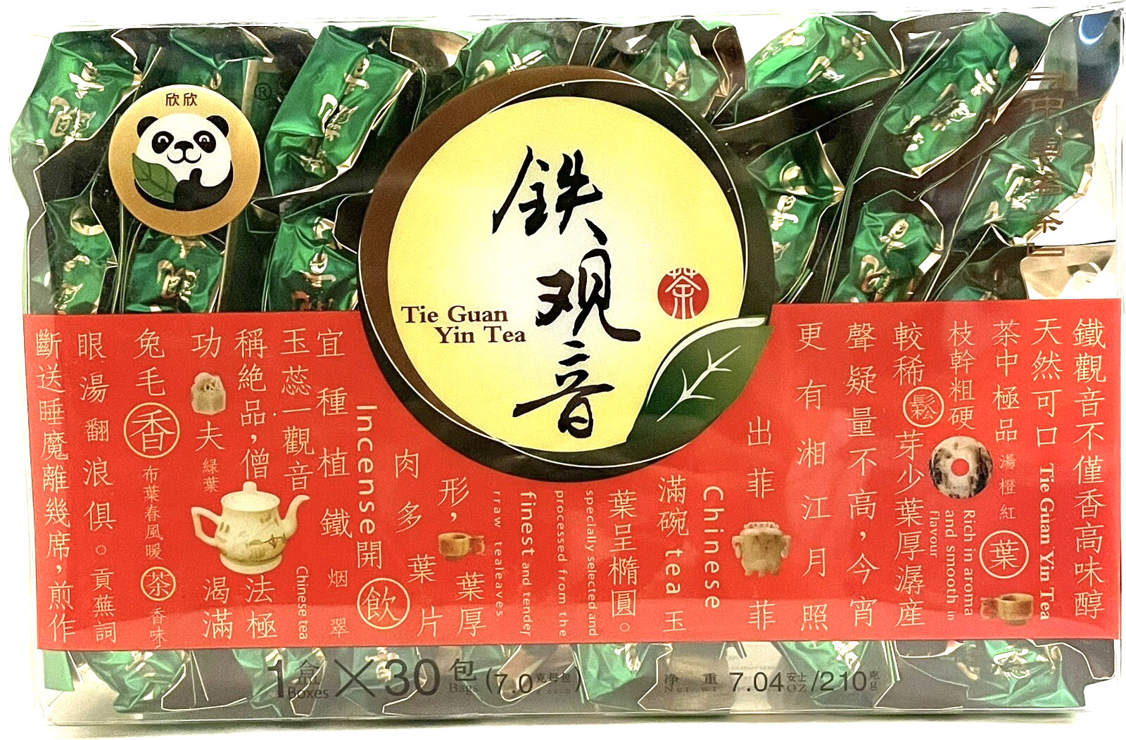 7.4oz Tea King of China Tie Guan Yin Tea, 30 Bags