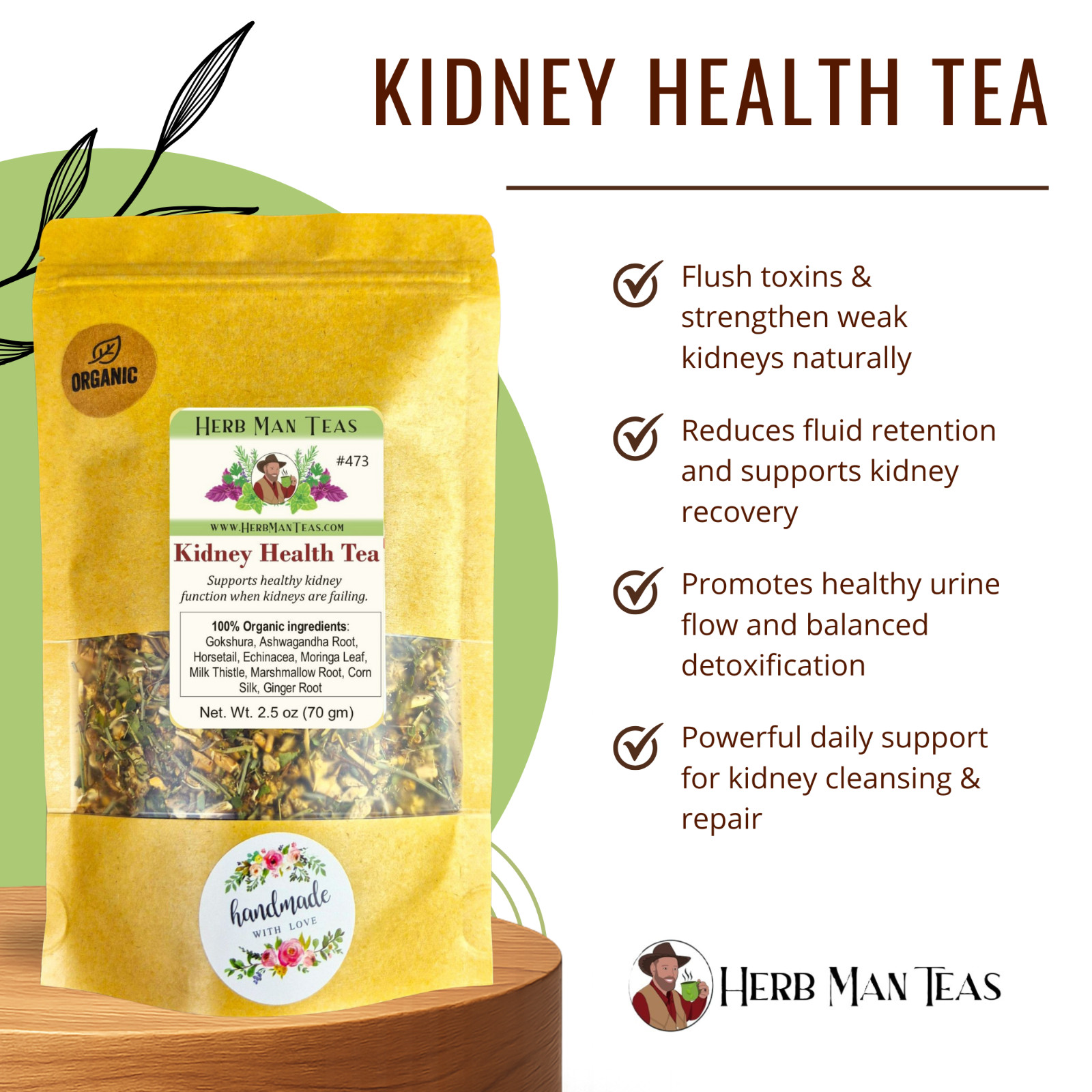 KIDNEY HEATLH TEA- Supports weak kidneys and improves function