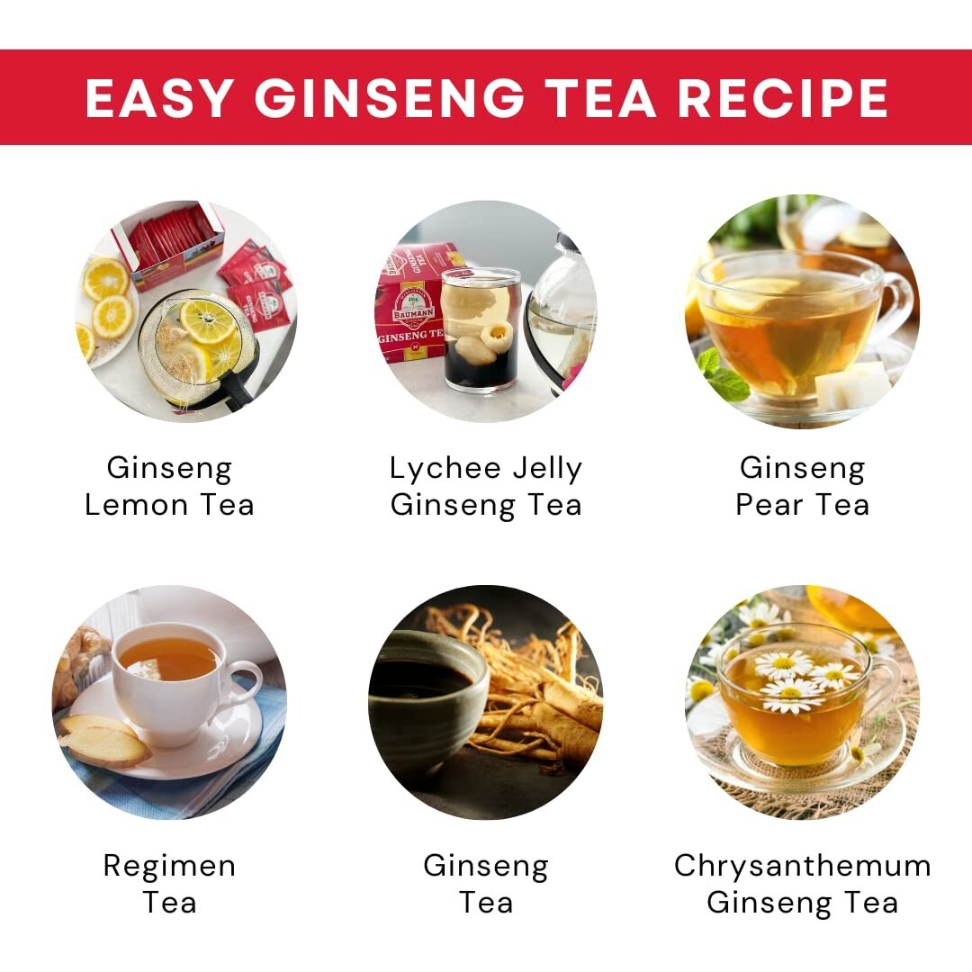 Baumann American Ginseng Tea – 20 Bags – Wisconsin Panax Herbal Tea