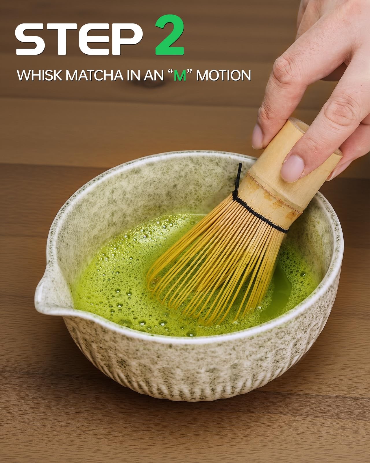 Matcha Whisk Set 7pc 20oz Bowl Sifter Tea Towel Ceremony Tea Kit