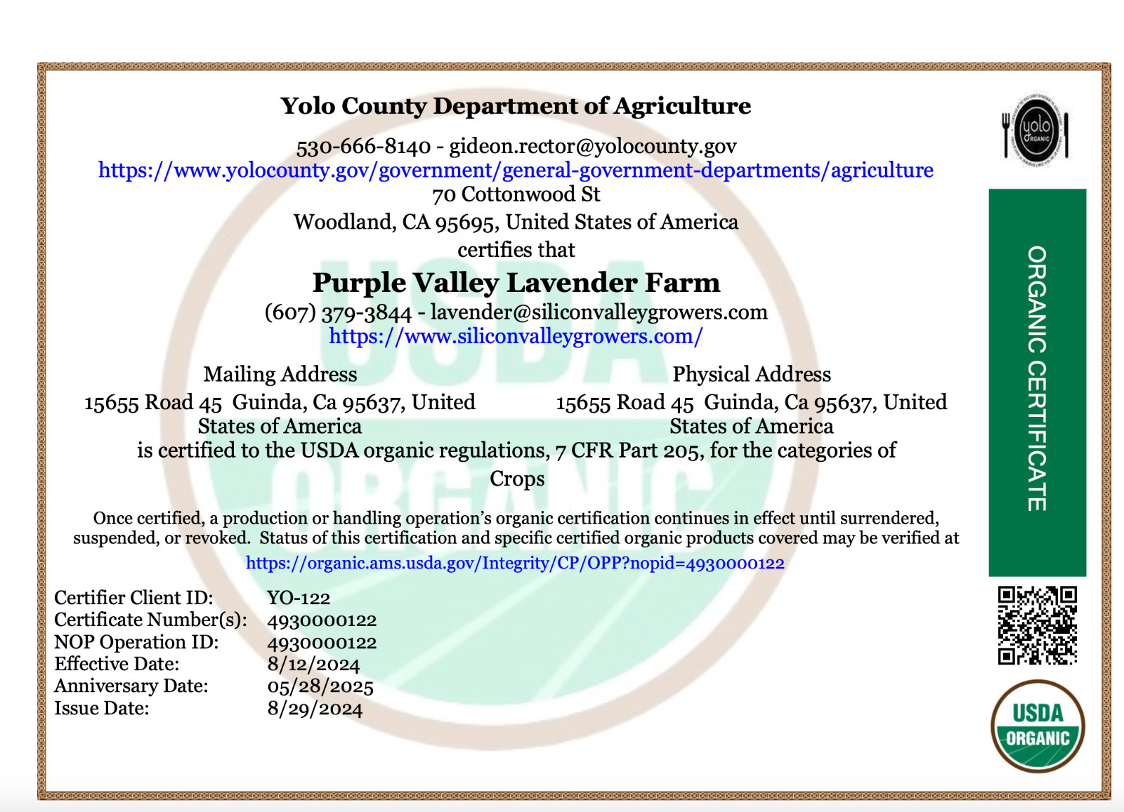 Certified Organic Culinary Herbal Tea Lavender Flower Buds, Proudly grown in CA