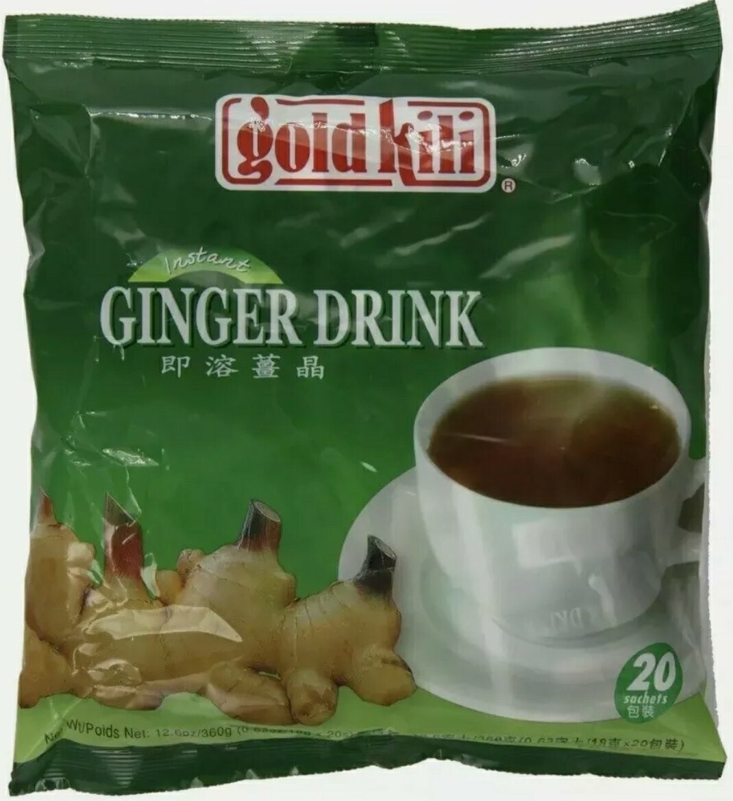 6 Packs Gold Kili INSTANT HONEY GINGER TEA DRINK ( 120 Sachets) GINGER TEA
