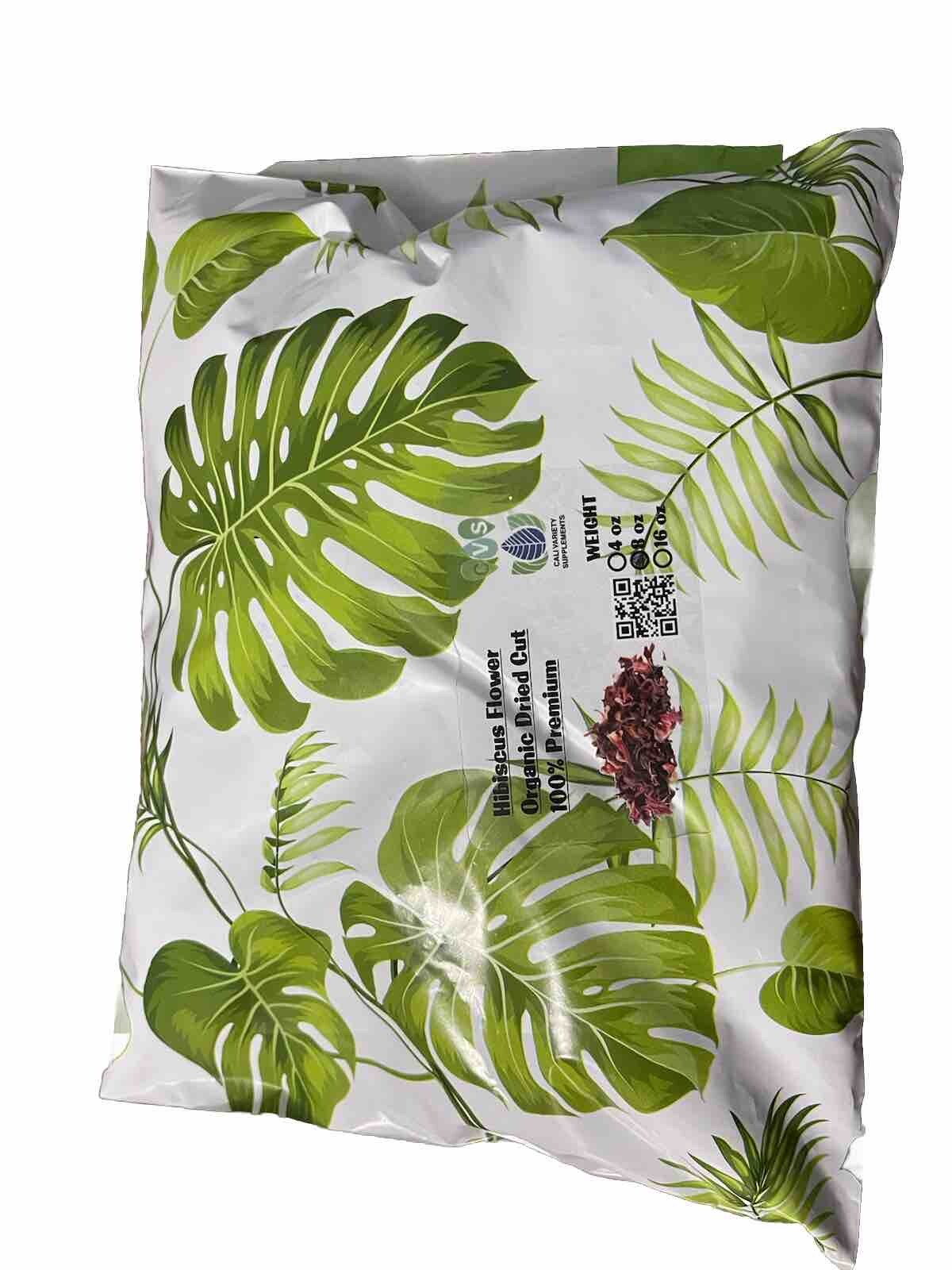 (8oz)Hibiscus Flower Organic Dried Cut Hibiscus Sabdariffa 100% Premium(1/2Ib)