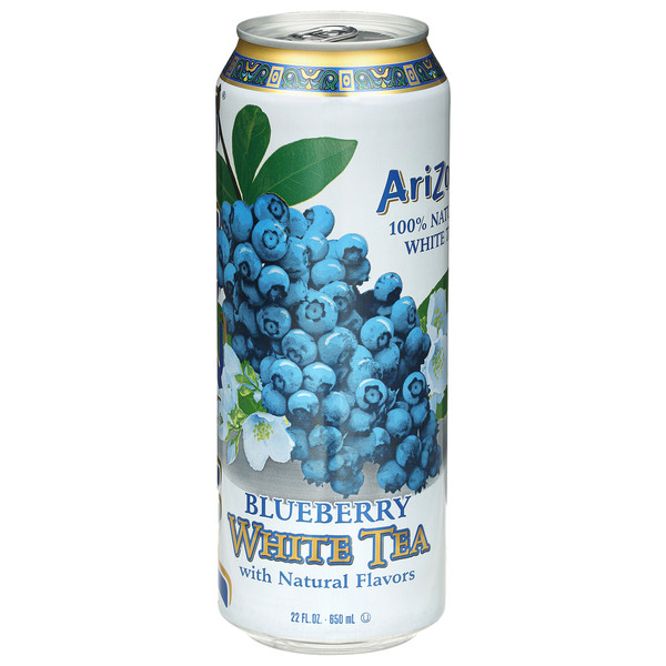 AriZona 100% Natural Blueberry White Tea 22oz pack of 12