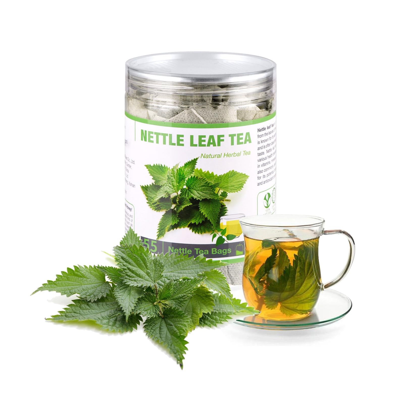55 Nettle Leaf Tea Bags, 100 Natural Pure Stinging Nettle Tea, Dried Nettle …