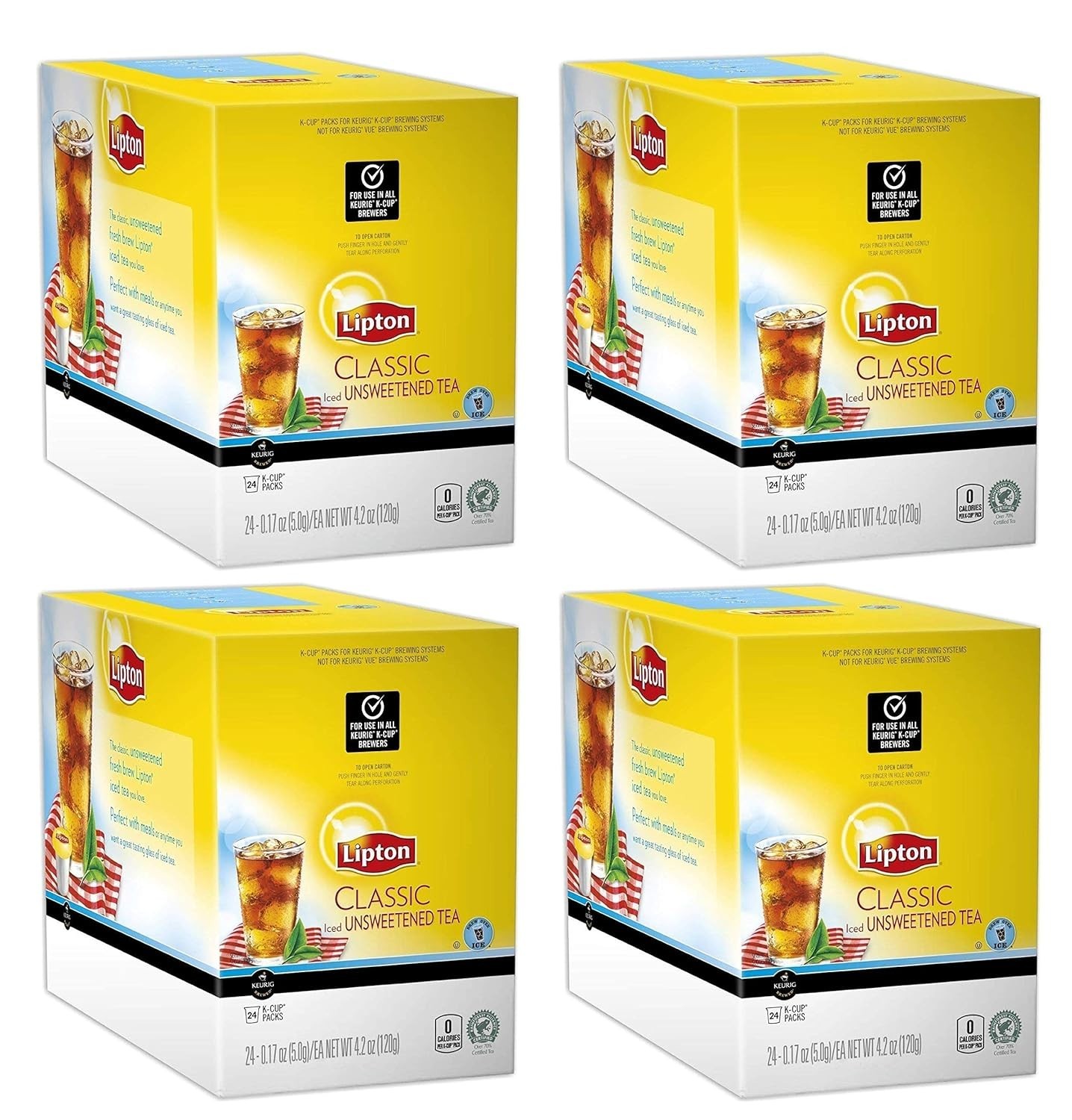 Classic Unsweet K-Cup Iced Tea – Brewed Black Tea, 96 Pods for Anytime Enjoyment