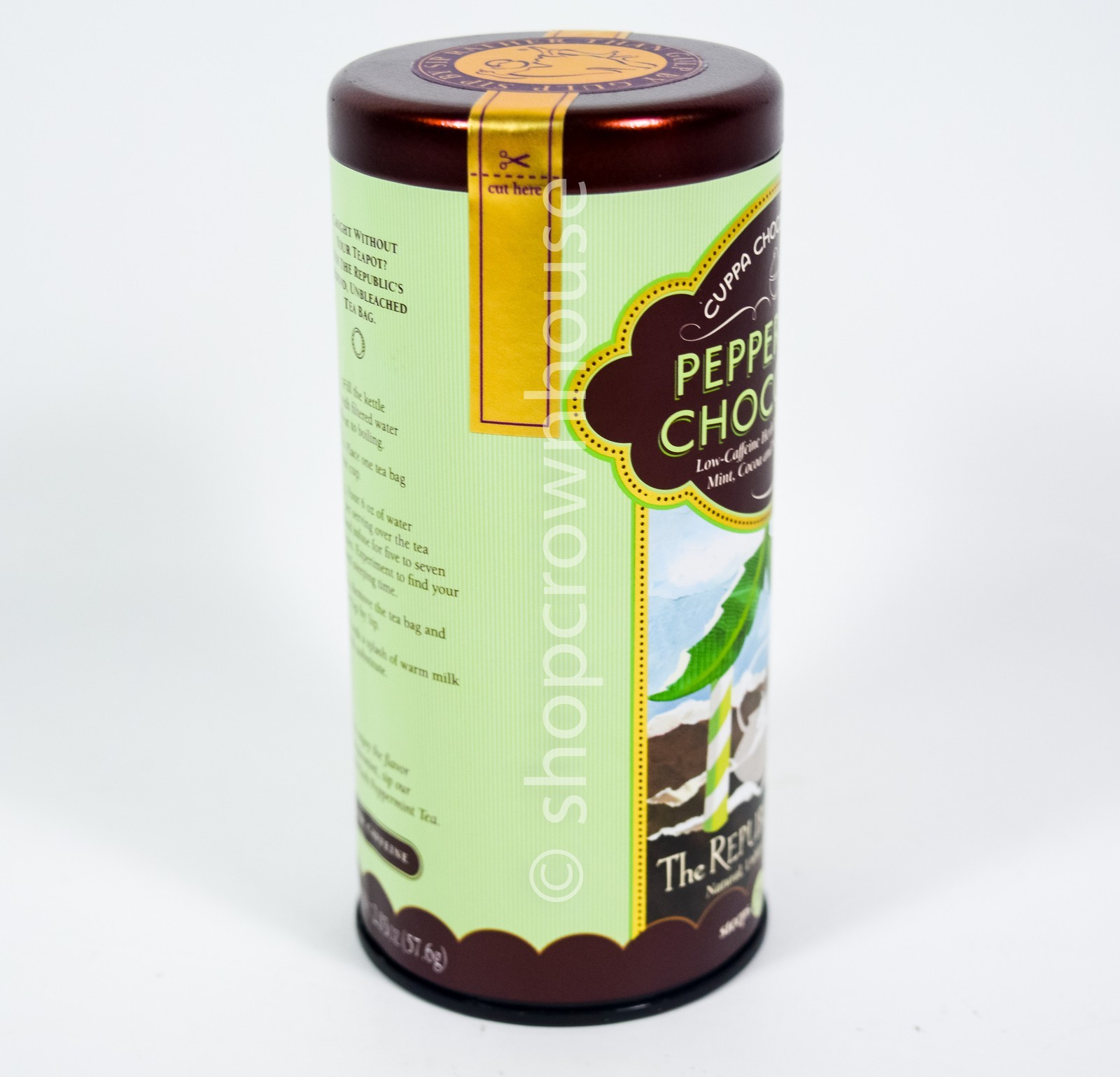 The Republic of Tea PEPPERMINT CHOCOLATE 36ct Tea canister 12/26/2026
