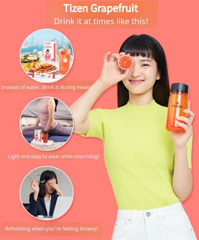 Portable Grapefruit Tea Stick Mix with Green Tea and Hibiscus – Refreshing Blend