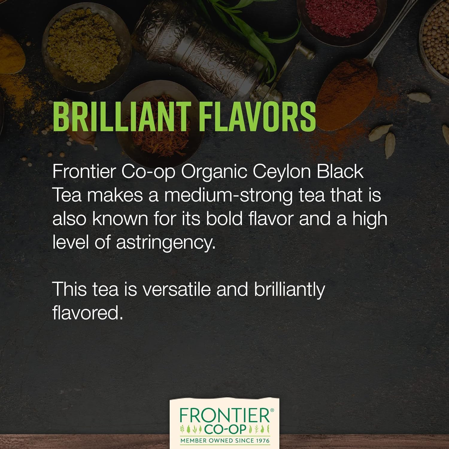 Organic Ceylon Black Tea, 1-Pound Bulk, High-Grown Orange Pekoe, Medium-Strong T