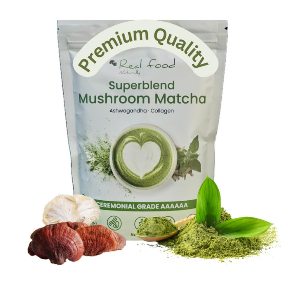 Mushroom Matcha – Ashwagandha Collagen powder Matcha Ceremonial grade 6A Orga…