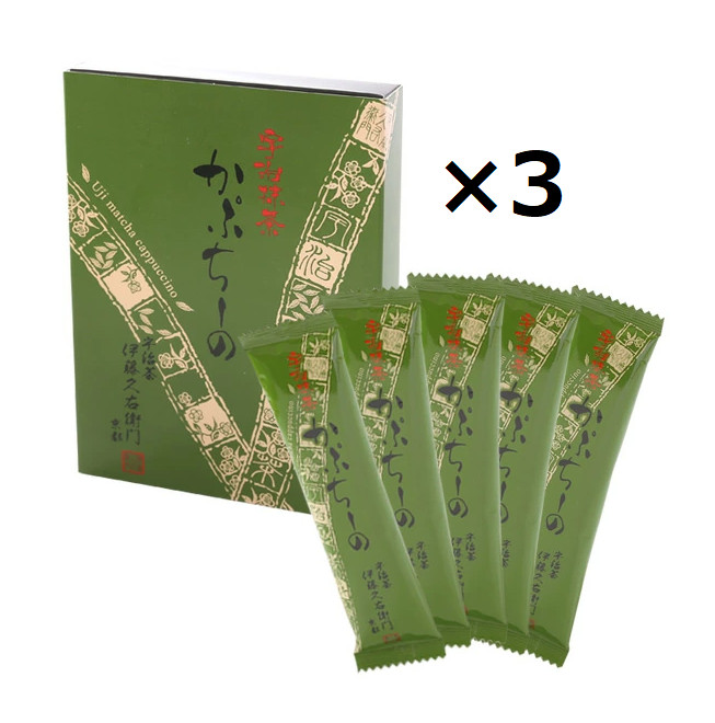 Green Tea Cappuccino Foam Powder 12g x 5 x 3 sticks Ito Kyuemon Uji-Cha #887