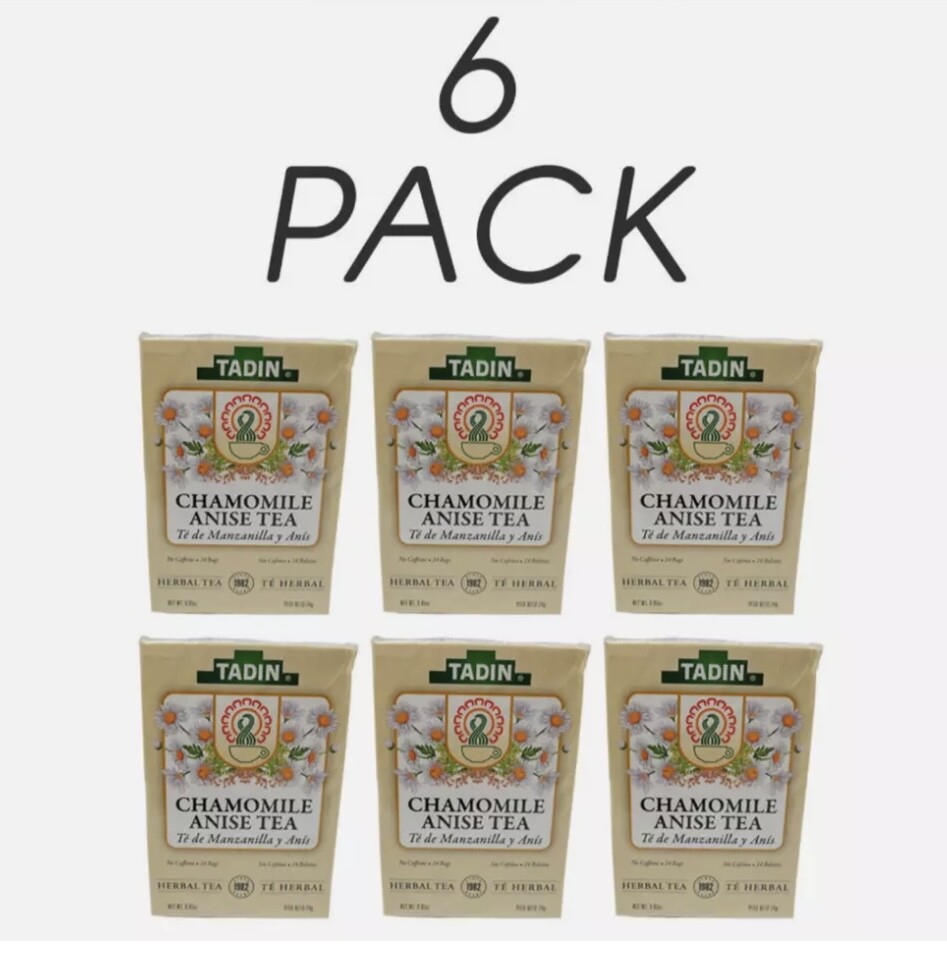 Tadin Chamomille Anise Herbal Tea.Calming & Caffeine-Free ( 24 Bag each)