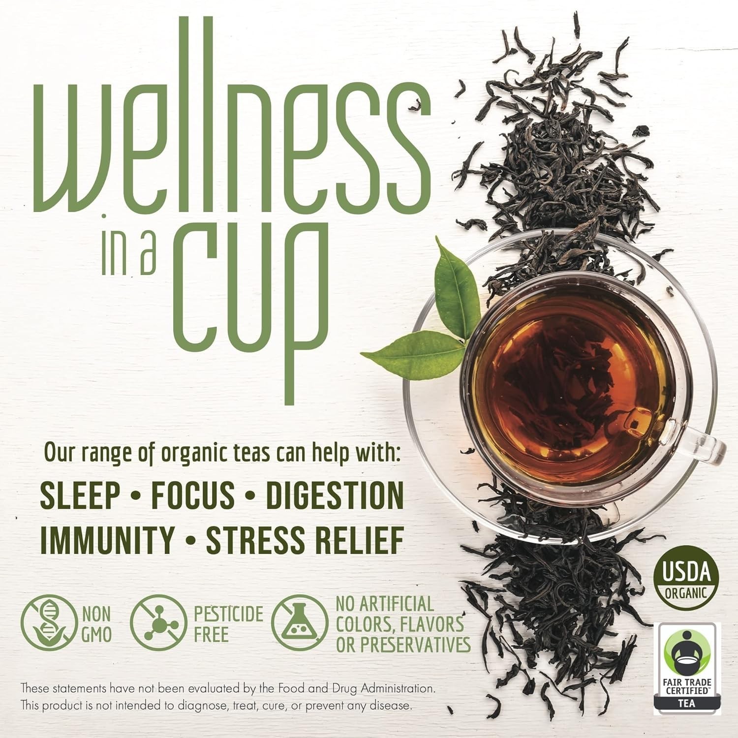 Organics Lapsang Souchong Black Loose Leaf Tea 16oz Campfire Aroma Bold Flavor