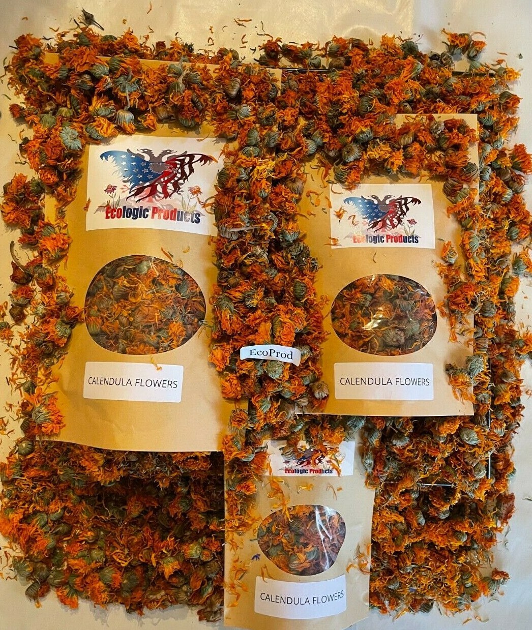 Calendula Petals or Whole, European Wild Harvested, Marigold, Free Shipping USA