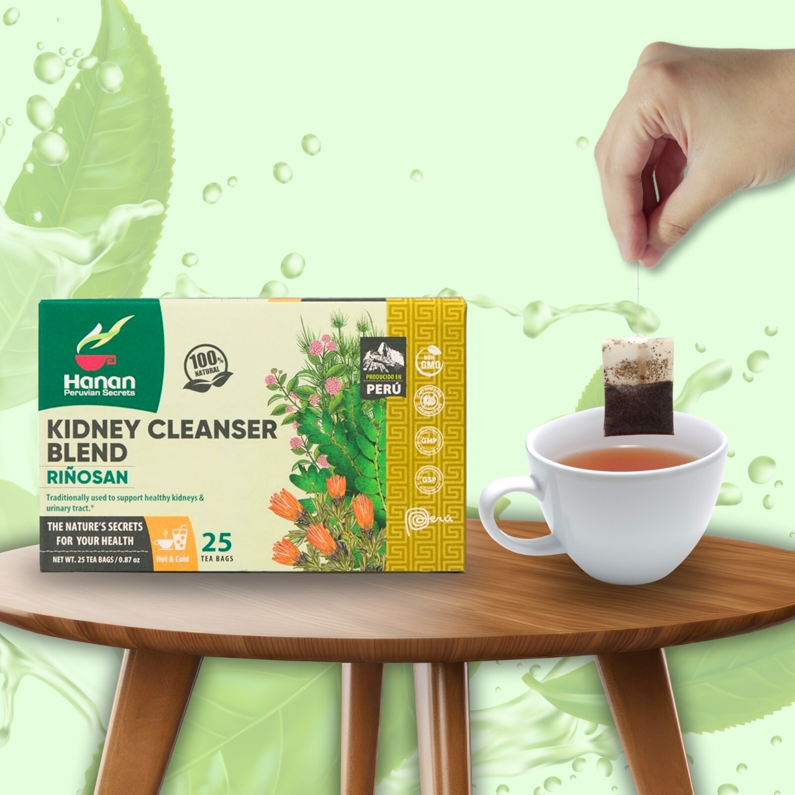 Riñosan Kidney Blend – Herbal Tea of Stone Breaker, Cat’s Claw, Horsetail & more