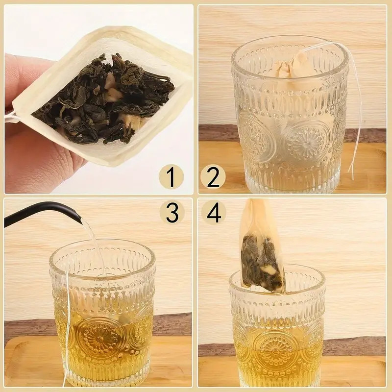 500 Pcs Unbleached Tea Bag Coffee Filter Food Grade Biodegradable Paper