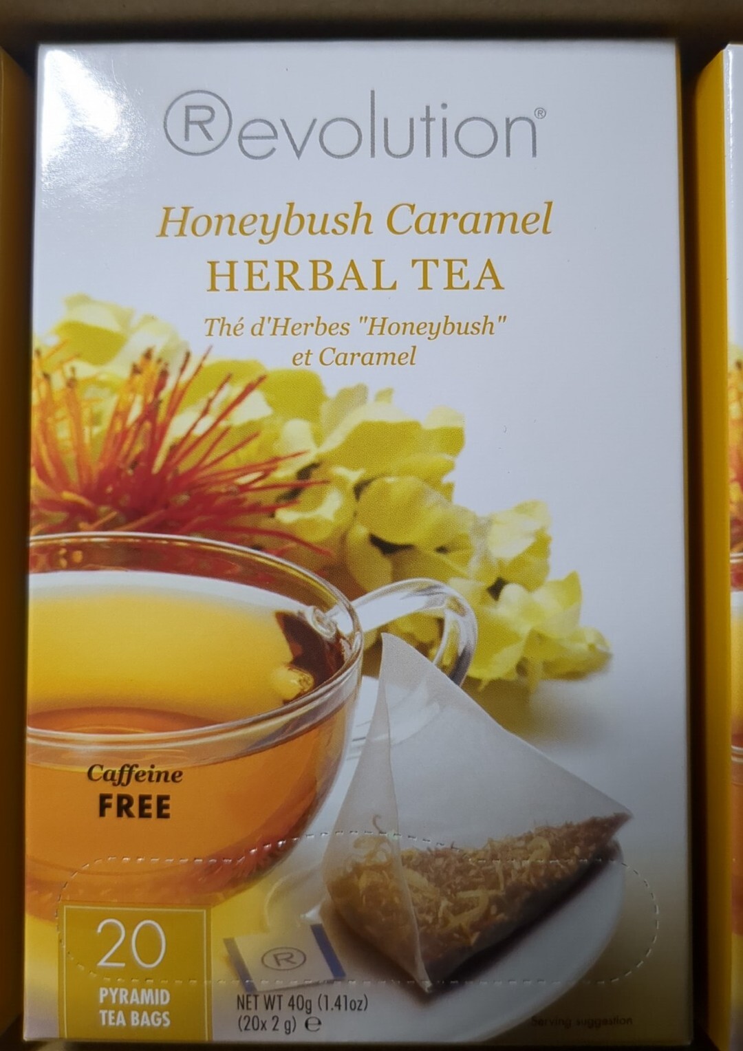 Revolution Honeybush Caramel Herbal Tea -(3 Boxes) 60 Bags NEW *See Description*